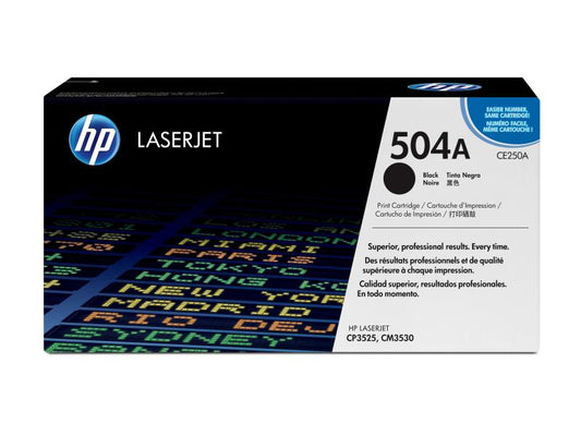 HP Toner Nr. 504A (CE250A) noir