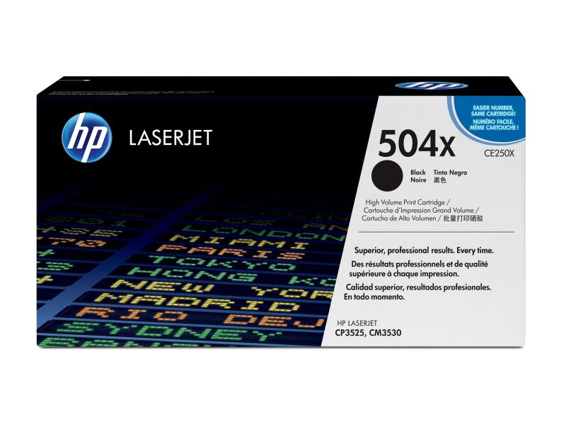 HP Toner Nr. 504X (CE250X) noir