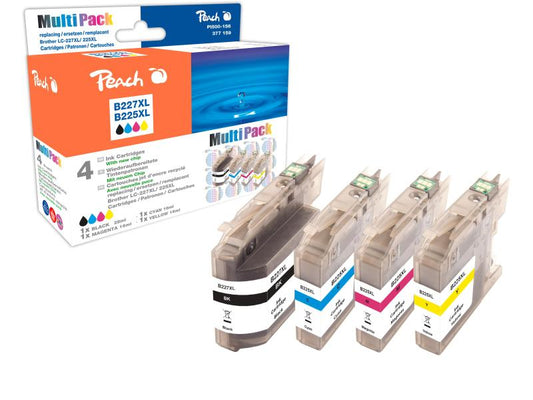 Peach Kits d'encre Brother LC-227XL / LC-225XL BK, C, M, Y