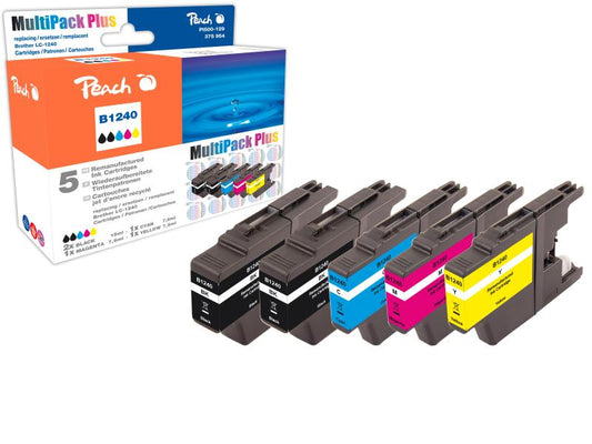 Peach Kits d'encre Brother LC-1240 C, M, Y, 2x BK