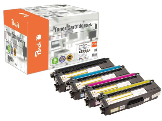 Peach Kits de toner Brother TN-329 BK, C, M, Y