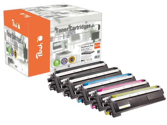Peach Kits de toner Brother TN-230 2x noir, 1x cyan, magenta, jaune
