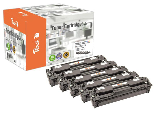 Peach Kits de toner HP Nr. 125A (CB540-4) C, M, Y, 2x BK