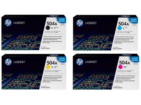 HP Kits arc-en-ciel Nr. 504A (CE250A-CE253A) BL/C/M/Y