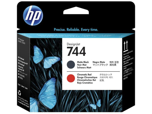 HP Tête d'impression Nr. 744 (F9J88A) Chromatic Red/Matte Black
