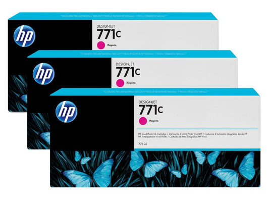 HP Encre Nr. 771C (B6Y33A) Magenta (paquet de 3)