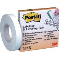 Post-it Ruban d’étiquettes Post-it 8,4 mm x 17,7 m, blanc