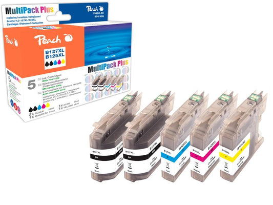 Peach Kits d'encre Brother LC-127XL C, M, Y, 2x BK