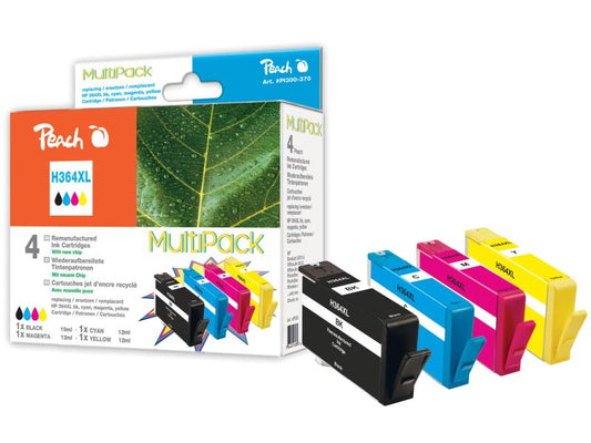 Peach Kits d'encre HP Nr. 364XL BK, C, M, Y