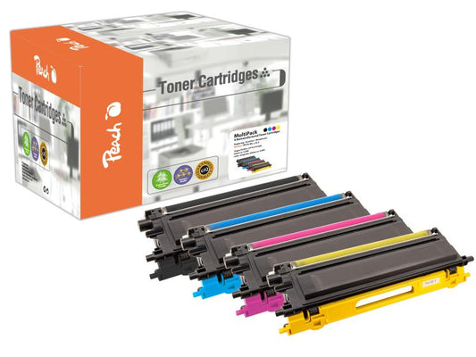 Peach Kits de toner Brother TN-135 BK, C, M, Y