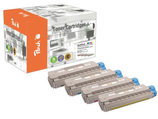 Peach Kits de toner OKI C5850-Series BK, C, M, Y