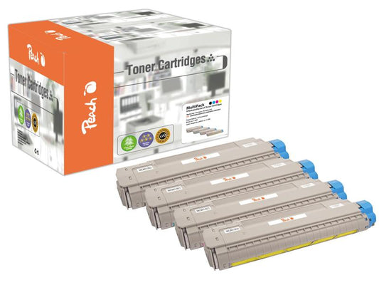 Peach Kits de toner OKI C801 / 821-Series BK, C, M, Y