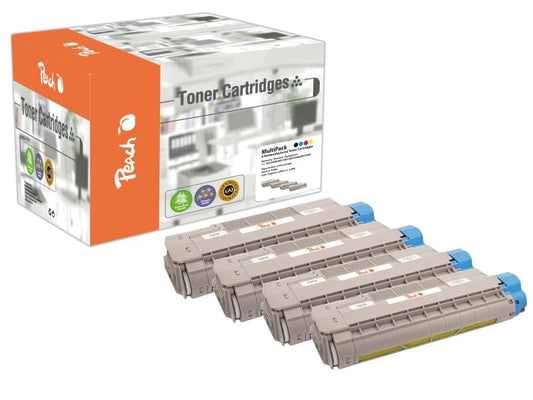 Peach Kits de toner OKI 4431530 BK, C, M, Y