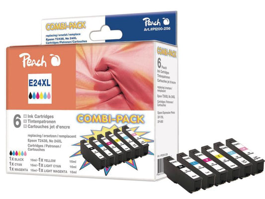 Peach Kits d'encre Epson T243 No. 24XL C, M, Y, 2x BK