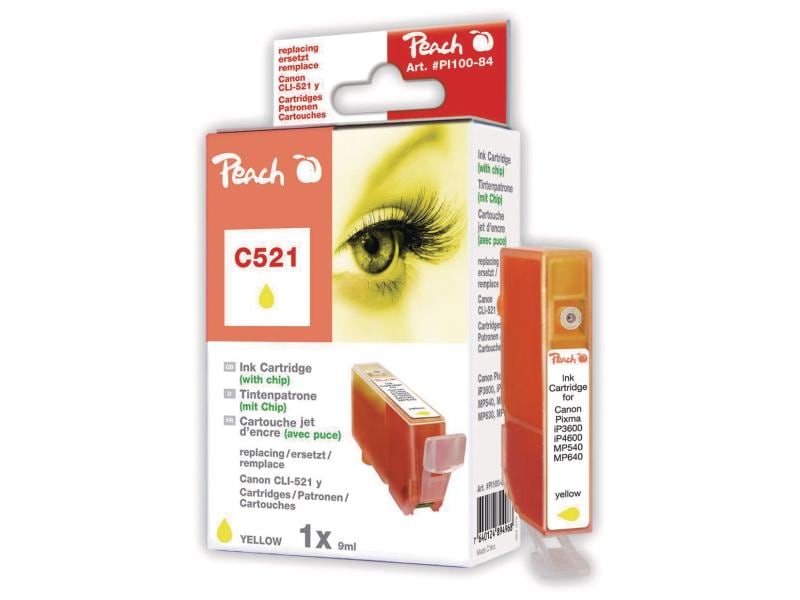 Peach Encre Canon CLI-521Y XL Yellow