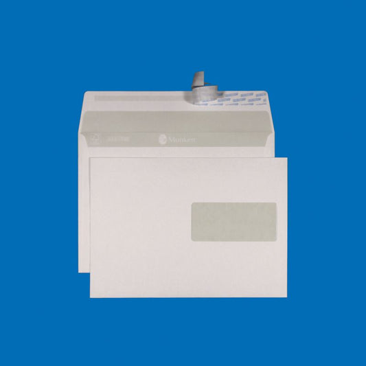 Enveloppes C5 Munken Polar patte auto-adhésive avec hotmelt (certifié FSC®)* adapté au laser, fenêtre à droite 8224-120