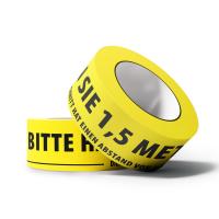 Advance Ruban de signalisation Social Distancing Tape Français 50 mm x 66 m, jaune