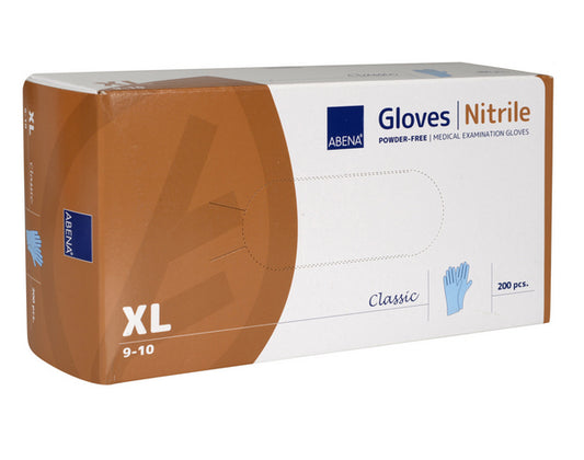 39981/1 ABENA Classic Nitrile Gloves Size XL, 100 Pieces Blue, Powder-Free 