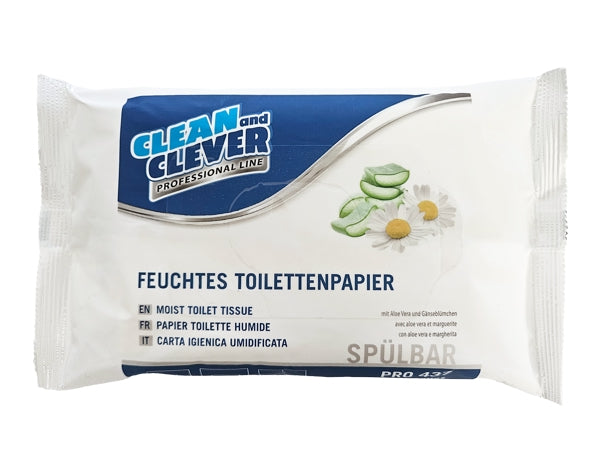 CLEAN and CLEVER wet toilet paper