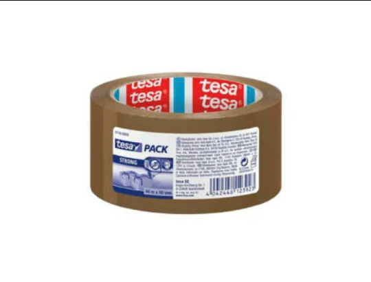 Tesa Strong Adhesive Tape 50mm x 66m, 1 Roll Brown