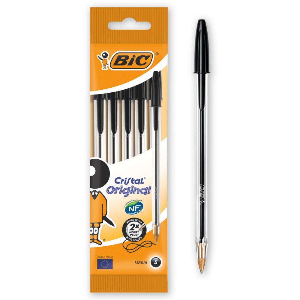 BIC Cristal Original Kugelschreiber 0,32 mm SCHWARZ, 50 Stück 