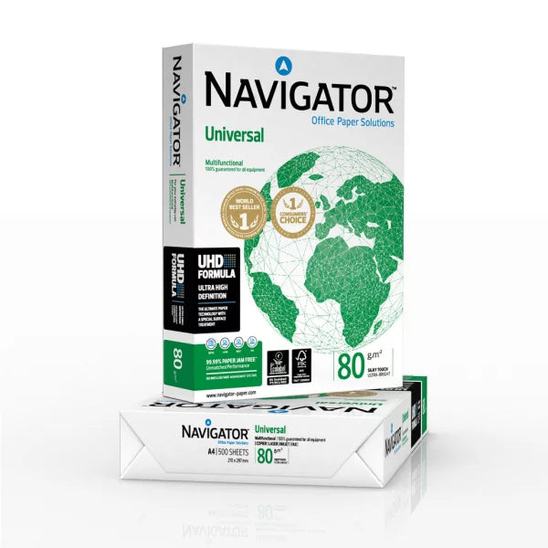 NAVIGATOR Universal Papier en qualité supérieure extra blanc A4 80g - 20 CARTONS - 1/2 Palette (50'000 Feuilles)