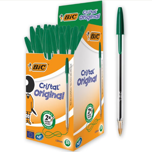 BIC Cristal Original Kugelschreiber 0,32 mm GRÜN, 50 Stück (Kopie) 